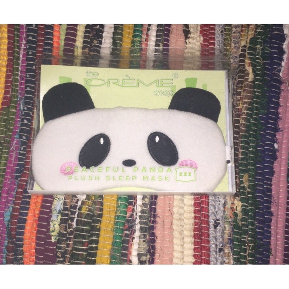 THE CREME SHOP Peaceful Panda Plush Sleep Mask Pink Womens Girls Beauty Face Aid